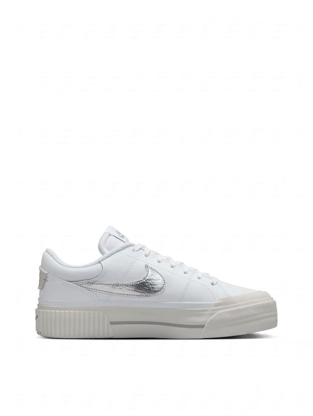 Nike Court Legacy Lift Platform Sneakers White/Metallic Silver | 6